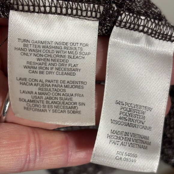 Jones New York Browns & White Open-Front Lightweight Knit Cardigan Sweater L - Picture 8 of 8